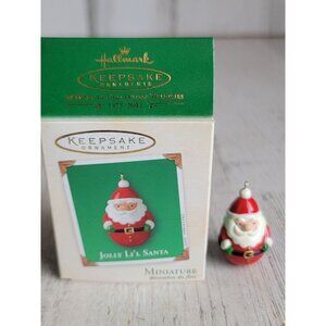 Hallmark Jolly little Santa ornament Xmas miniature